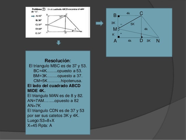 Triangulos Notables Triangulos Notables