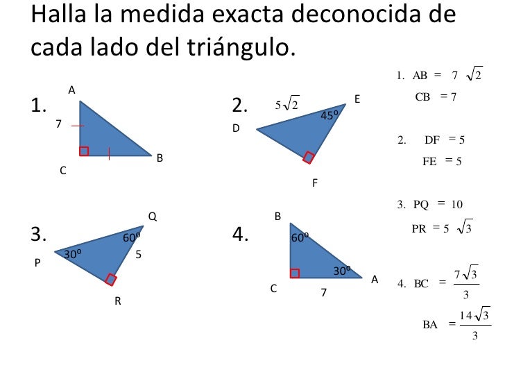Imagenes De Triangulos Rectangulos Con Medidas