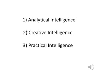 Triarchic theory of intelligence | PPTX