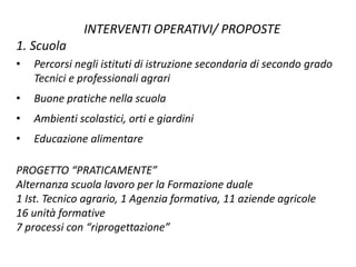 Carlo Triarico - Proposta per un Piano Nazionale di istruzione e Formazione in Agricoltura Biologica Slide 6