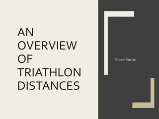 AN
OVERVIEW
OF
TRIATHLON
DISTANCES
Eloah Rocha
 