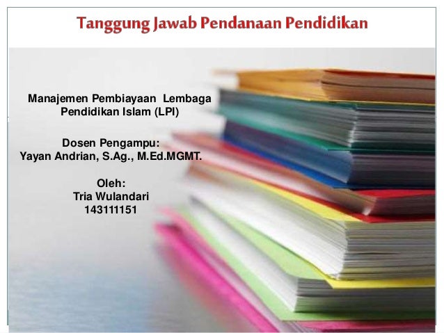 Manajemen Pembiayaan Pendidikan Islam Lpi