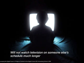 Will not watch television on someone else’s schedule much longer  “ Surveying the Digital Future” A Project of Center for ...