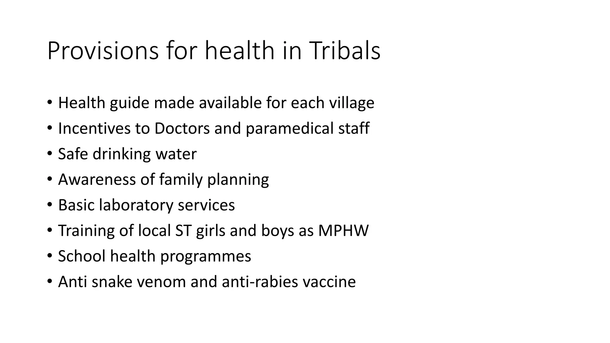 Tribal health PPT