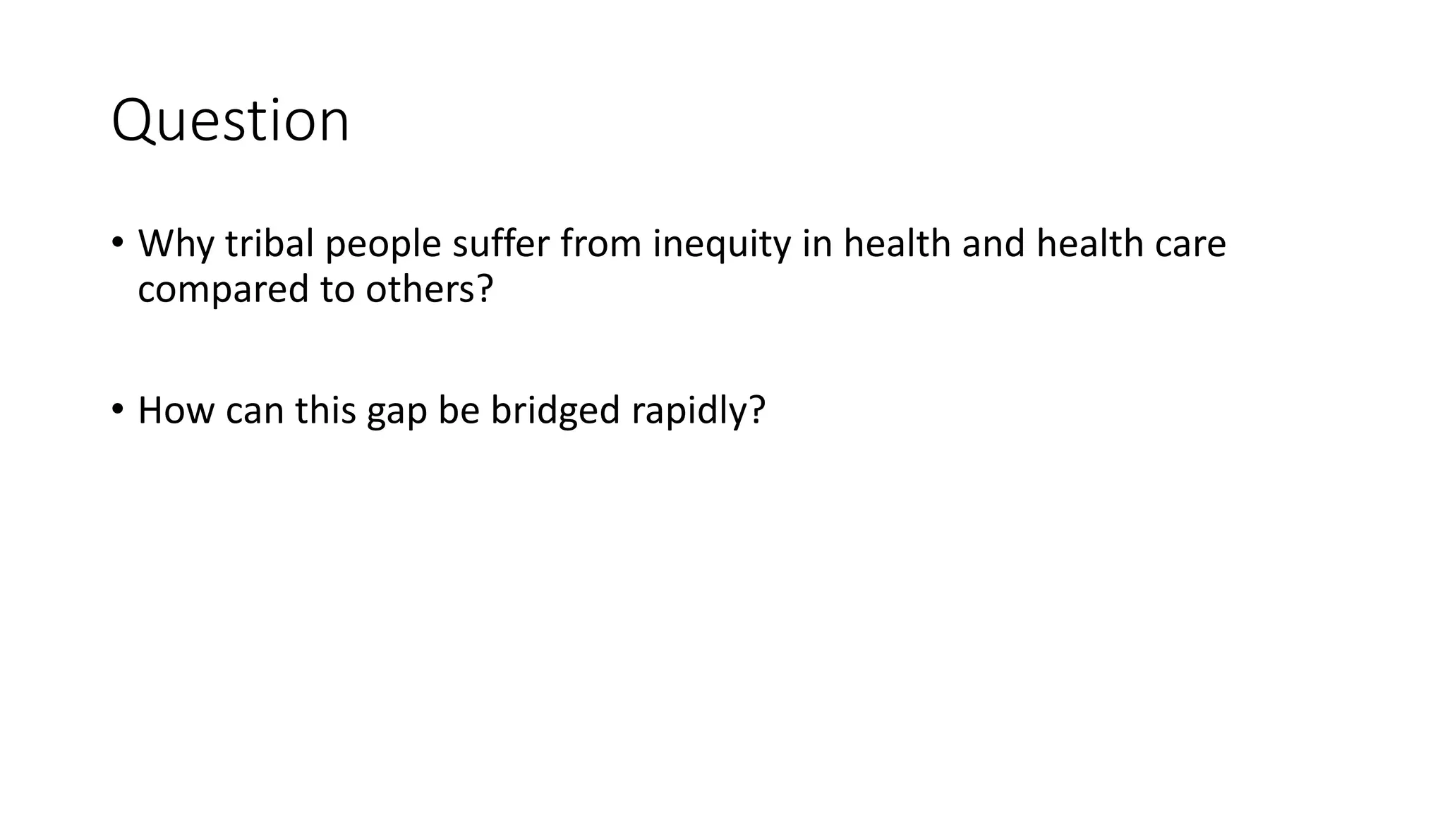 Tribal health PPT