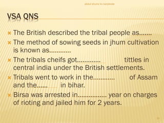 Tribals, Dikus and-the-vision-of-a-golden-age, Grade 8 History CBSE | PDF