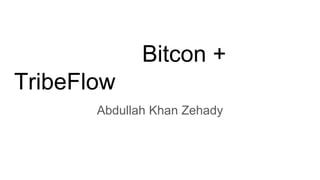 Bitcon +
TribeFlow
Abdullah Khan Zehady
 
