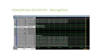 Simulation:K1=K2=K3: Decryption
 