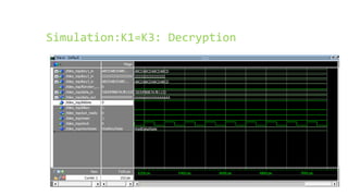 Simulation:K1=K3: Decryption
 