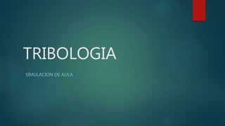 TRIBOLOGIA
SIMULACION DE AULA
 