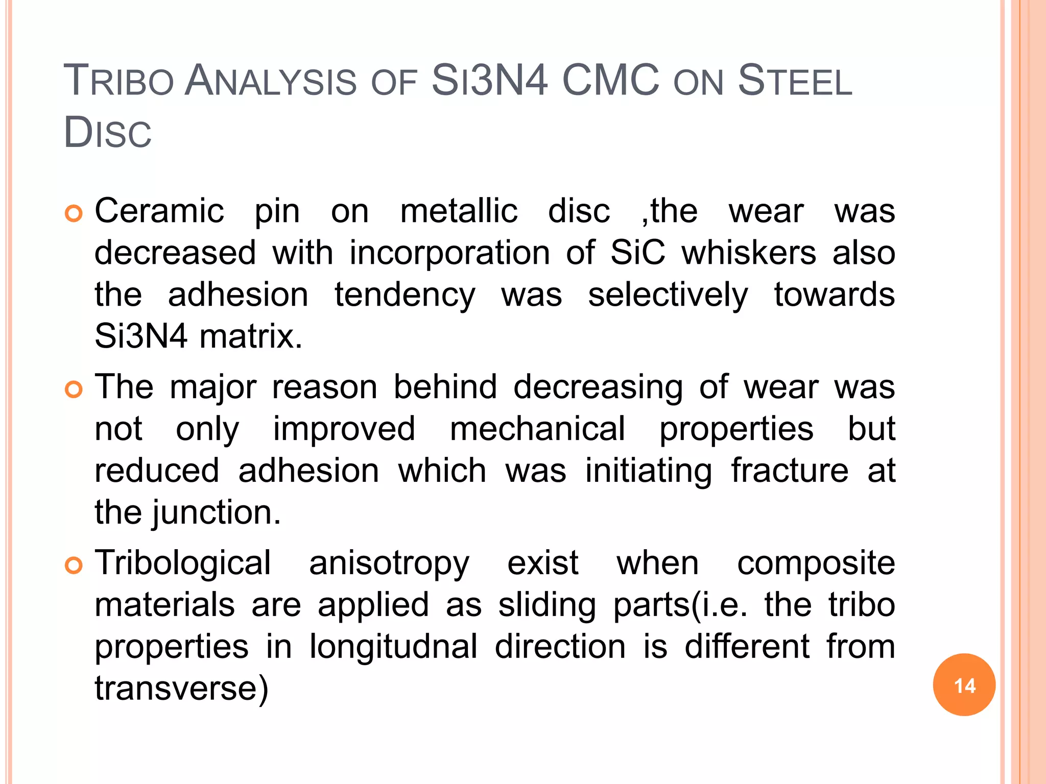 Tribological study of Ceramic Matrix Composite(CMCs).pptx