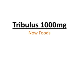 Tribulus 1000mg
Now Foods

 