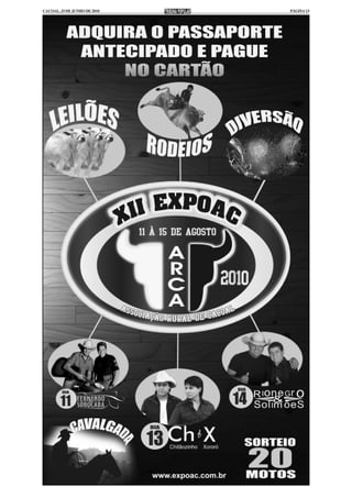 CACOAL, 25 DE JUNHO DE 2010   PÁGINA 13
 