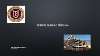 DERECHO AGRARIO Y AMBIENTAL
MIRTHA JAIMES GARRIDO
V-10110648
 