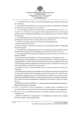 Sentença do Tribunal Administrativo sobre processo do STAL contra Câmara de Tomar