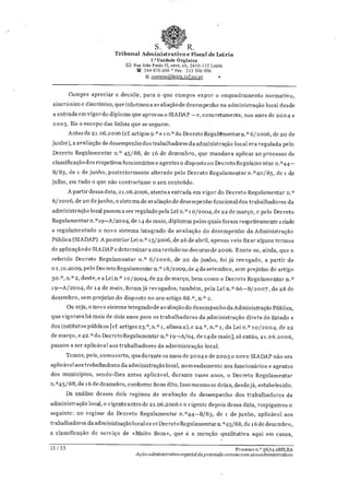 Sentença do Tribunal Administrativo sobre processo do STAL contra Câmara de Tomar