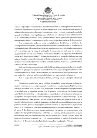 Sentença do Tribunal Administrativo sobre processo do STAL contra Câmara de Tomar