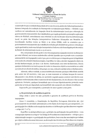 Sentença do Tribunal Administrativo sobre processo do STAL contra Câmara de Tomar