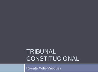 TRIBUNAL
CONSTITUCIONAL
Renata Celis Vásquez

 