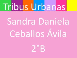Sandra Daniela
Ceballos Ávila
2°B
Tribus Urbanas
 