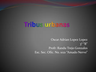 Oscar Adrian Lopez Lopez
3° “B”
Profr: Randu Trejo Gonzales
Esc. Sec. Ofic. No. 1021 “Amado Nervo”
 