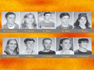 M. Greenslete    P. Farina   C. Hart      D. Hart    C. Hayes




J. Mastenbrook   J. Milne    J. Nichols   J. Paul   D. Percival
 