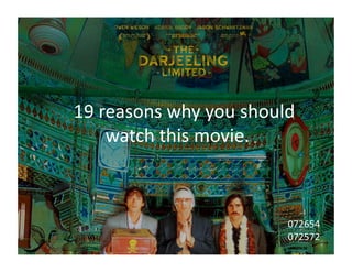Movie Night: The Darjeeling Limited