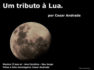Um tributo à Lua. Fotos e foto-montagens: Cesar Andrade Musica: É isso aí - Ana Carolina - Seu Jorge por Cesar Andrade 