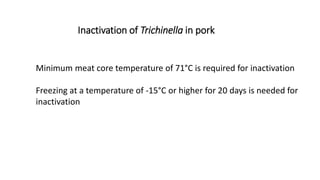 Cysticercosis and Trichinella detection in meat