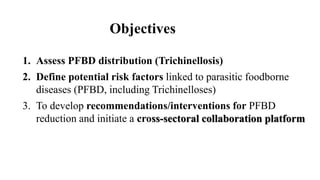Using a One Health approach to assess and reduce parasitic foodborne diseases such as trichinellosis in Southern Laos
