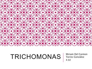TRICHOMONAS
Miriam Del Carmen
Torres González
4 A1
 