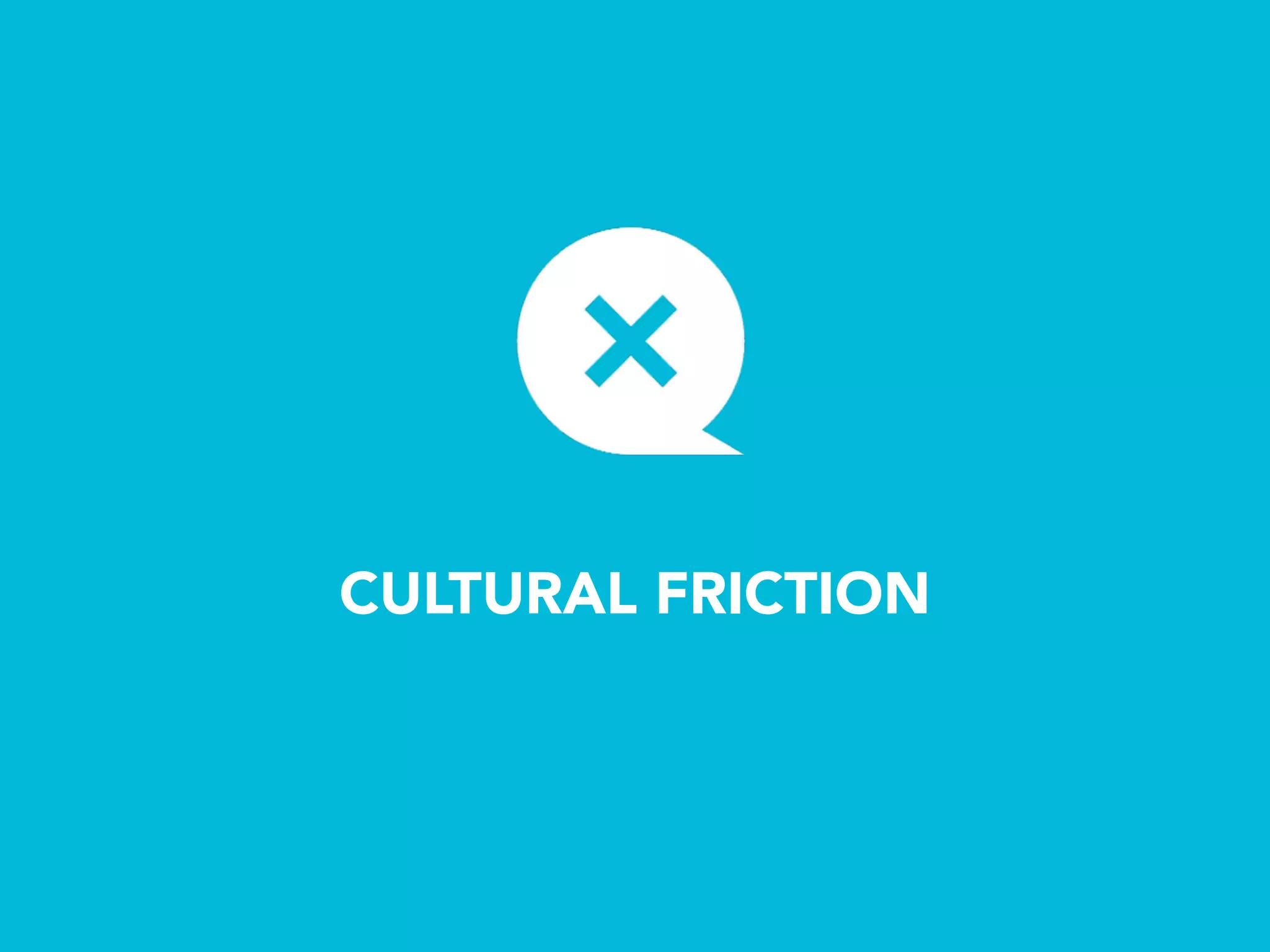 CULTURAL FRICTION
 