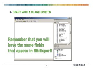 START WITH A BLANK SCREEN




                     12
 