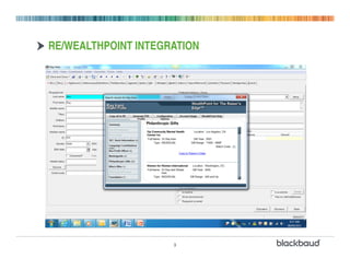 RE/WEALTHPOINT INTEGRATION




                     3
 