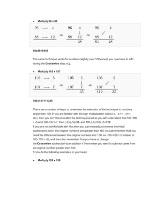 Tricks from vedic mathematics | DOCX