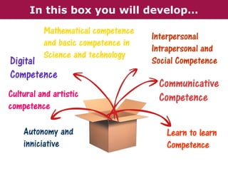 In this box you will develop…

 
