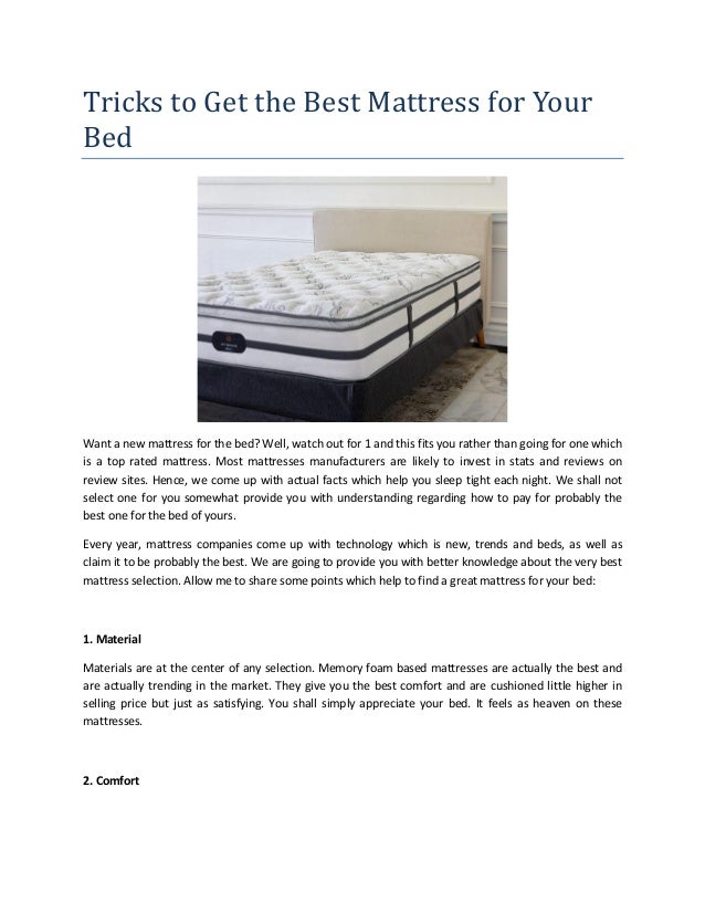 find the best mattress for me