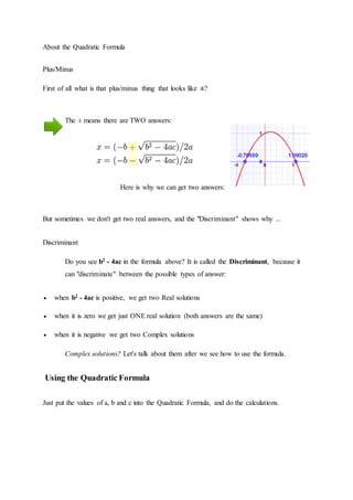 Tricks to remember the quadratic equation.ACTION RESEARCH ON MATHS | DOCX