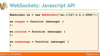 Websockets on the JVM: Atmosphere to the rescue! | PPTX