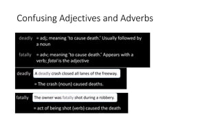 Confusing Adjectives and Adverbs
 