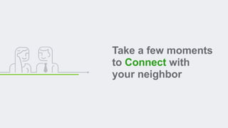 Take a few moments
to Connect with
your neighbor
 