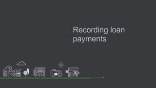 Recording loan
payments
 