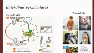 Enterobius vermiculares
Ciclo de vida
7
Transmissão
 