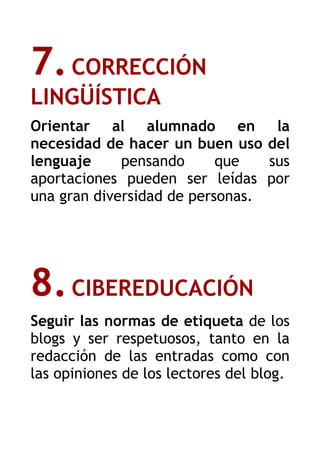 Tridecálogo sobre blogs