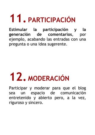 Tridecálogo sobre blogs