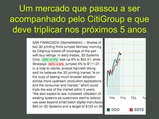 Um mercado que passou a ser
acompanhado pelo CitiGroup e que
deve triplicar nos próximos 5 anos
 