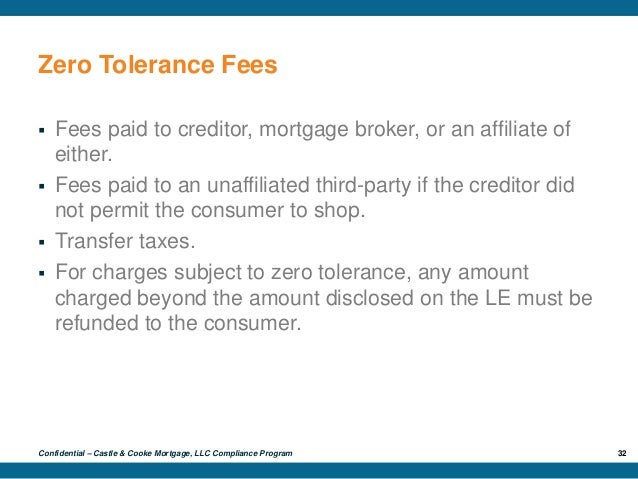 Trid Fee Placement And Tolerance Chart