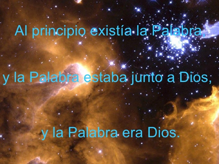 Resultado de imagen de â€œEn el principio existÃ­a la Palabra