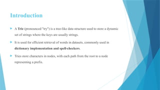Trie Logic.pptx for data structures and algorithms | PPTX