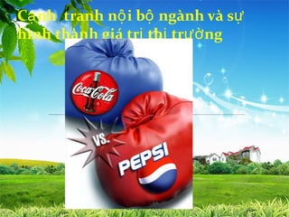 Cạ nh tranh nộ i bộ ngành và sự
hình thành giá trị thị trườ ng
 